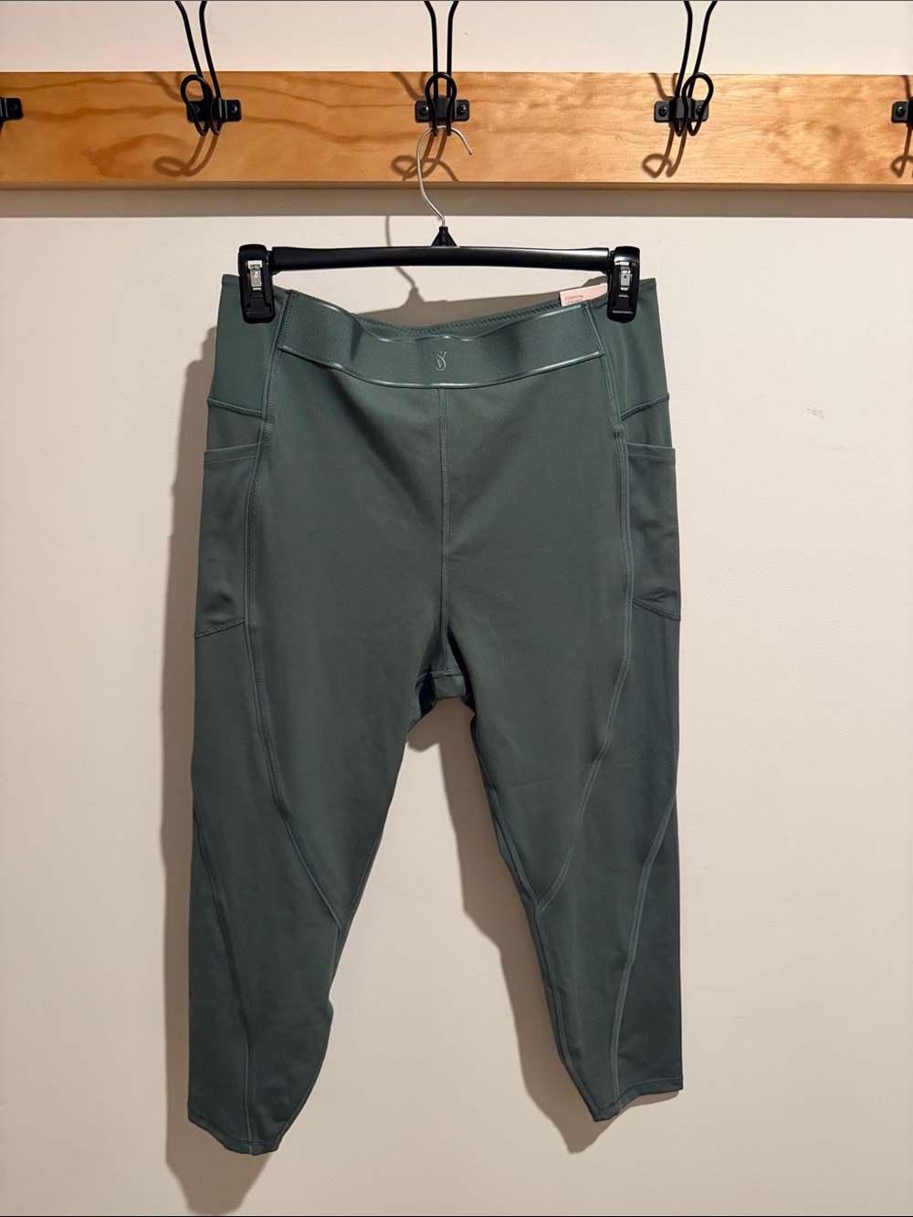 Victoria's Secret Olive Green High-Rise Leggings with Side Pockets